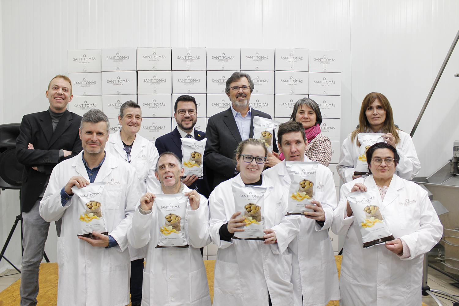 El president de la Generalitat inaugura l’obrador de patates de Sant Tomàs